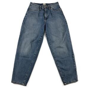 A New Day Jeans Women's Blue Denim 4/27 Cotton High Rise Ankle Mom Y2K